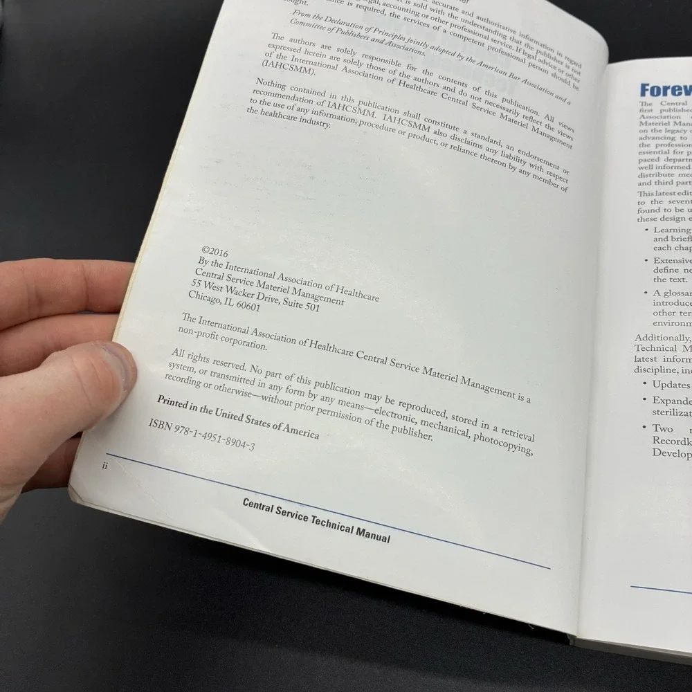 Central Service Technical Manual‎ International Association Paperback